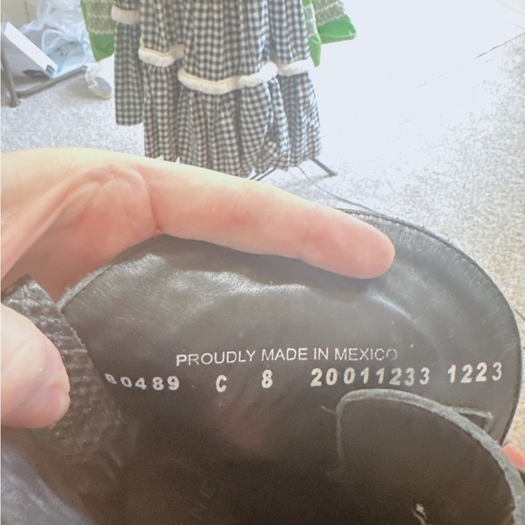 Lane Black Leather Showdown Studded Boots Size 8 - Picture 9 of 10